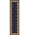 Km Home Closeout!  1427/1744/navy Navelli Blue 2'2" X 8' Runner Rug In Blue