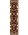 Km Home Closeout!  1330/1234/burgundy Navelli Red 2'2" X 8' Runner Rug In Red