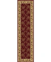KM HOME CLOSEOUT! KM HOME 1427/1734/BURGUNDY NAVELLI RED 2'2" X 8' RUNNER RUG