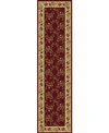 Km Home Closeout!  1427/1734/burgundy Navelli Red 2'2" X 8' Runner Rug In Red
