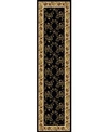Km Home Closeout!  1427/1724/black Navelli Black 2'2" X 8' Runner Rug In Black