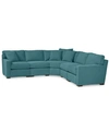 Furniture Radley Fabric 5-piece Sectional Sofa, Created For Macy's In Heavenly Sapphire Blue