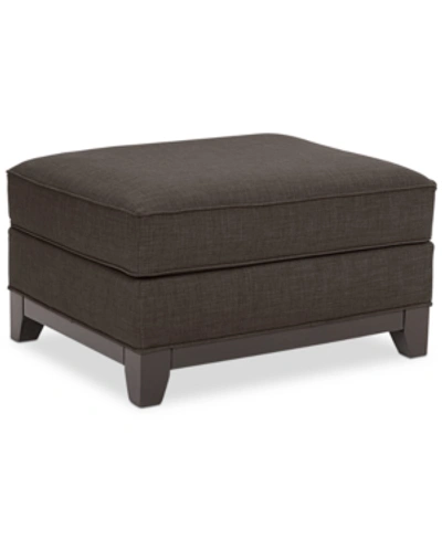 Furniture Keegan Fabric Ottoman, Created For Macy's In Bennett Timber Brown (special Order)