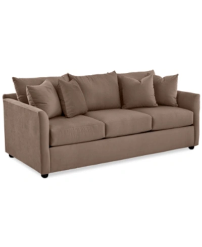 Furniture Inia 85" Fabric Sofa In Tina Charcoal