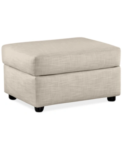 Furniture Inia Fabric Ottoman In Conversation Ivory