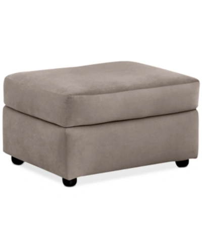 Furniture Inia Fabric Ottoman In Winfall Storm