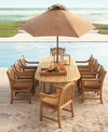 Furniture Bristol Outdoor Teak 9-pc. Dining Set (118" X 47" Dining Table And 8 Dining Chairs) In No Color