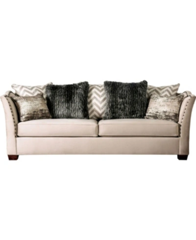 Furniture Of America Keinisha Upholstered Sofa In Natural