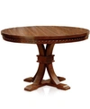 FURNITURE OF AMERICA TACKMAN SOLID WOOD ROUND TABLE