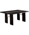 FURNITURE OF AMERICA DEXTERA SOLID WOOD RECTANGULAR DINING TABLE