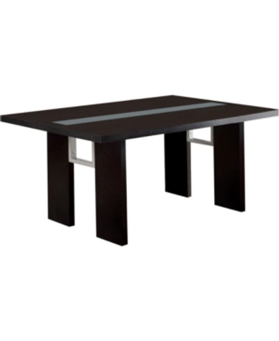 Furniture Of America Dextera Solid Wood Dining Table In Black