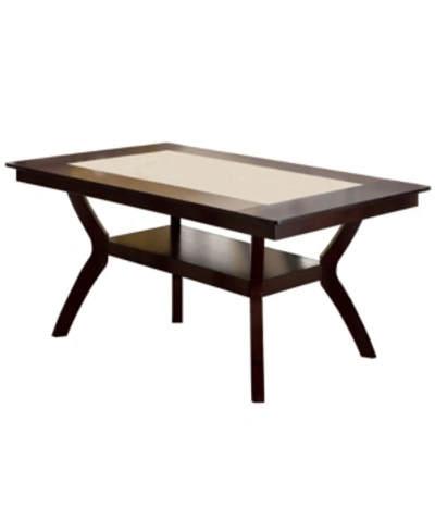 Furniture Of America Maltby Solid Wood Dining Table In Brown