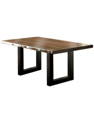 Furniture Of America Lake Shasta Solid Wood Dining Table In Brown