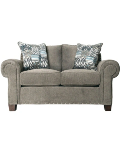 Furniture Of America Brendall Upholstered Love Seat In Gray