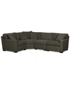 Furniture Radley Fabric 4-piece Sectional Sofa, Created For Macy's In Heavenly Mocha Grey