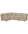 Furniture Radley Fabric 4-piece Sectional Sofa, Created For Macy's In Heavenly Chrome Beige