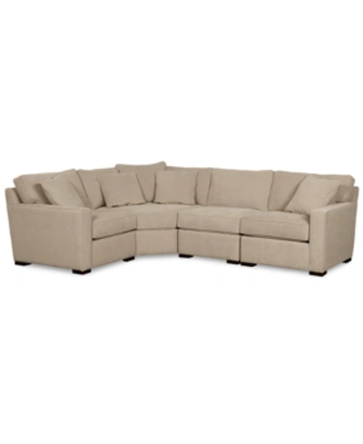 Furniture Radley Fabric 4-piece Sectional Sofa, Created For Macy's In Heavenly Chrome Beige