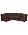Furniture Radley Fabric 4-piece Sectional Sofa, Created For Macy's In Heavenly Java Brown