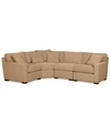 Furniture Radley Fabric 4-piece Sectional Sofa, Created For Macy's In Heavenly Caramel Tan