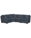 Furniture Radley Fabric 4-piece Sectional Sofa, Created For Macy's In Heavenly Naval Blue