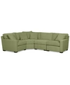 Furniture Radley Fabric 4-piece Sectional Sofa, Created For Macy's In Heavenly Apple Green