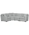Furniture Radley Fabric 4-piece Sectional Sofa, Created For Macy's In Heavenly Cinder