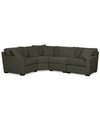 Furniture Radley Fabric 4-piece Sectional Sofa, Created For Macy's In Heavenly Olive Green