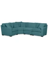 Furniture Radley Fabric 4-piece Sectional Sofa, Created For Macy's In Heavenly Sapphire Blue