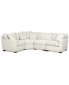 Furniture Radley Fabric 4-piece Sectional Sofa, Created For Macy's In Heavenly Oyster White