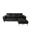Noble House Connel Modern Chaise Sectional In Black