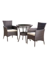 Noble House Parker Bistro Set In Dark Brown