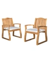 NOBLE HOUSE DELLA OUTDOOR DINING CHAIRS, SET OF 2
