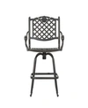 Noble House Cobb Outdoor Cast Barstool, Set Of 2 In Copper