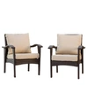NOBLE HOUSE BRADLEY OUTDOOR ARMCHAIR WITH CUSHIONS, SET OF 2