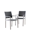 Noble House Cape Coral Outdoor Dining Chairs With Frame, Set Of 2 In Gray