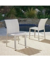 NOBLE HOUSE DOVER OUTDOOR ARMLESS STACKING CHAIRS WITH FRAME, SET OF 2