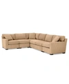 Furniture Radley 5-pc. Fabric Sectional Sofa, Created For Macy's In Heavenly Caramel