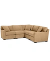 Furniture Radley Fabric 5-pc. Sectional Sofa With Corner Piece, Created For Macy's In Heavenly Caramel Tan