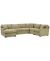 Furniture Radley 5-pc. Fabric Chaise Sectional Sofa With Corner Piece, Created For Macy's In Heavenly Apple
