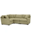 Furniture Radley Fabric 4-pc. Sectional Sofa With Corner Piece, Created For Macy's In Heavenly Apple