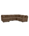 Furniture Radley Fabric 6-pc. Chaise Sectional With Corner, Created For Macy's In Heavenly Cafe Brown