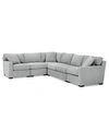 Furniture Radley 5-pc. Fabric Sectional Sofa, Created For Macy's In Heavenly Cinder