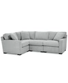 Furniture Radley Fabric 4-pc. Sectional Sofa With Corner Piece, Created For Macy's In Heavenly Cinder