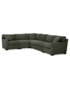 Furniture Radley 5-pc. Fabric Sectional Sofa, Created For Macy's In Heavenly Olive