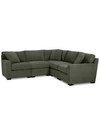 Furniture Radley Fabric 5-pc. Sectional Sofa With Corner Piece, Created For Macy's In Heavenly Olive Green