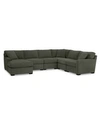 Furniture Radley Fabric 6-pc. Chaise Sectional With Corner, Created For Macy's In Heavenly Olive Green