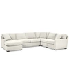 Furniture Radley 5-pc. Fabric Chaise Sectional Sofa With Corner Piece, Created For Macy's In Heavenly Oyster