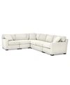Furniture Radley 5-pc. Fabric Sectional Sofa, Created For Macy's In Heavenly Oyster