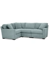 Furniture Radley Fabric 4-pc. Sectional Sofa With Corner Piece, Created For Macy's In Heavenly Robinsegg