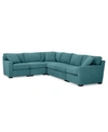 Furniture Radley 5-pc. Fabric Sectional Sofa, Created For Macy's In Heavenly Sapphire